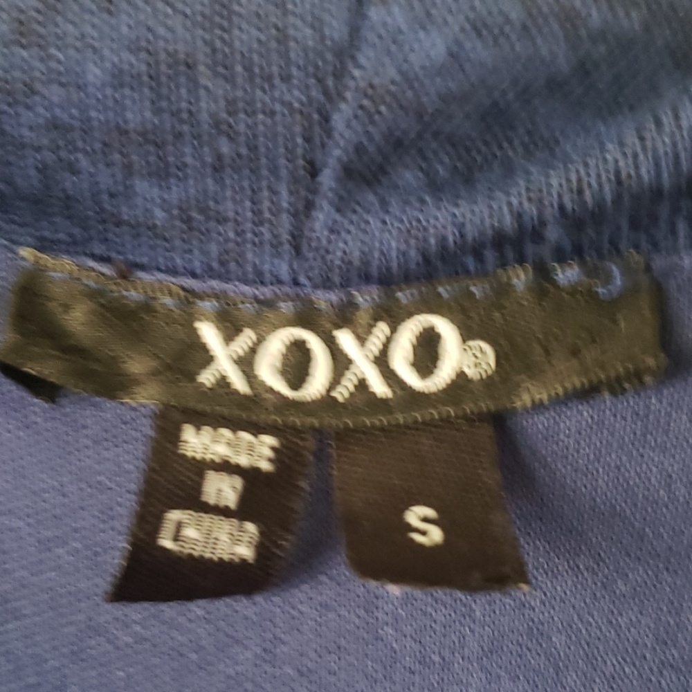 NWT XOXO Blue swoop neck knee length dress - Picture 2 of 5